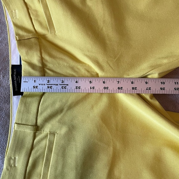 Banana Republic Sloan Crop Ankle Length Pants Slacks in Lively Chartreuse New 2 - Picture 12 of 15